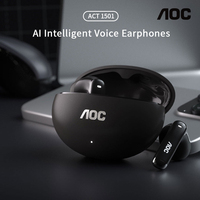 AOC ACT1501 Al Intelligent Voice Earphones With 350mAh Battery Life New Bluetooth 6.0 Noise Cancelling 42dB Silicon Mic Earbuds
