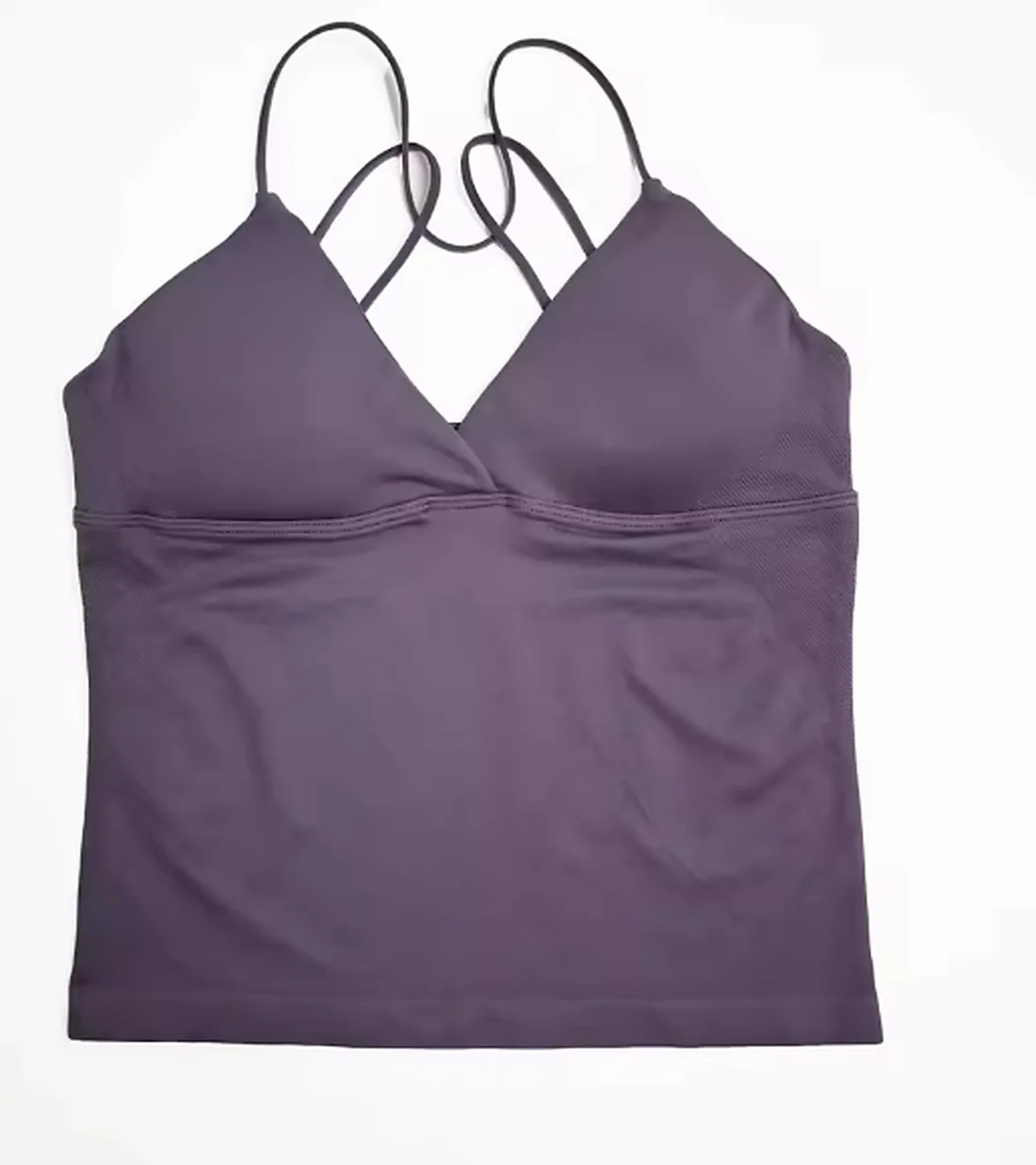 Impact DyfL0g0 Women Longline Twist Front Yoga Tank, Thin Strap Quick Dry Lightweight Sleeveless Top for Pilates Workout