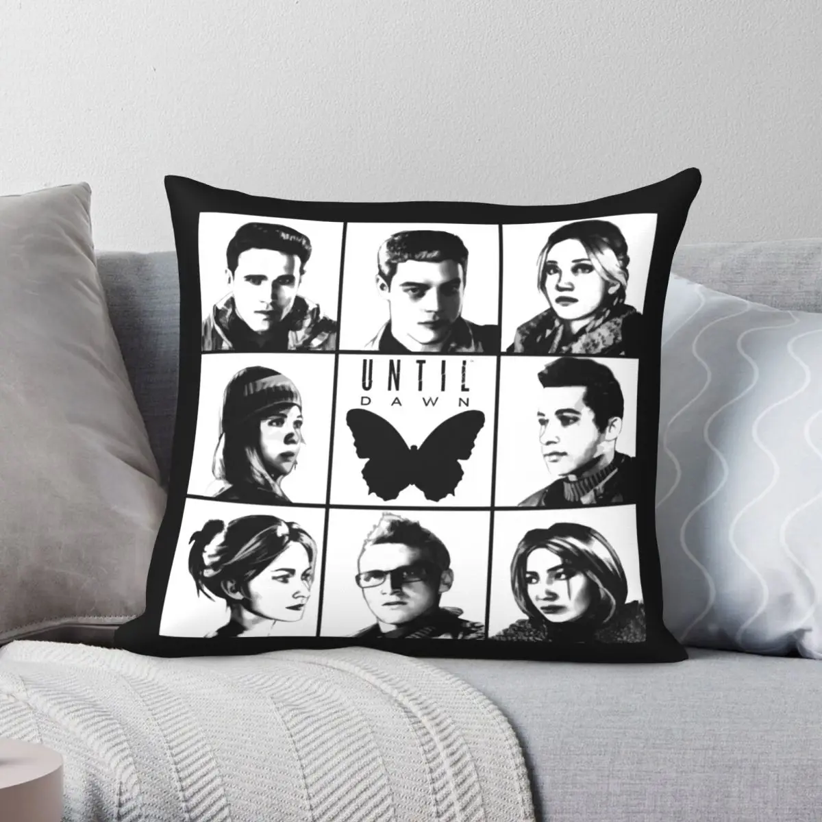 

Until Dawn Main Characters Square Pillowcase Polyester Linen Velvet Pattern Zip Decor Sofa Cushion Cover 18"