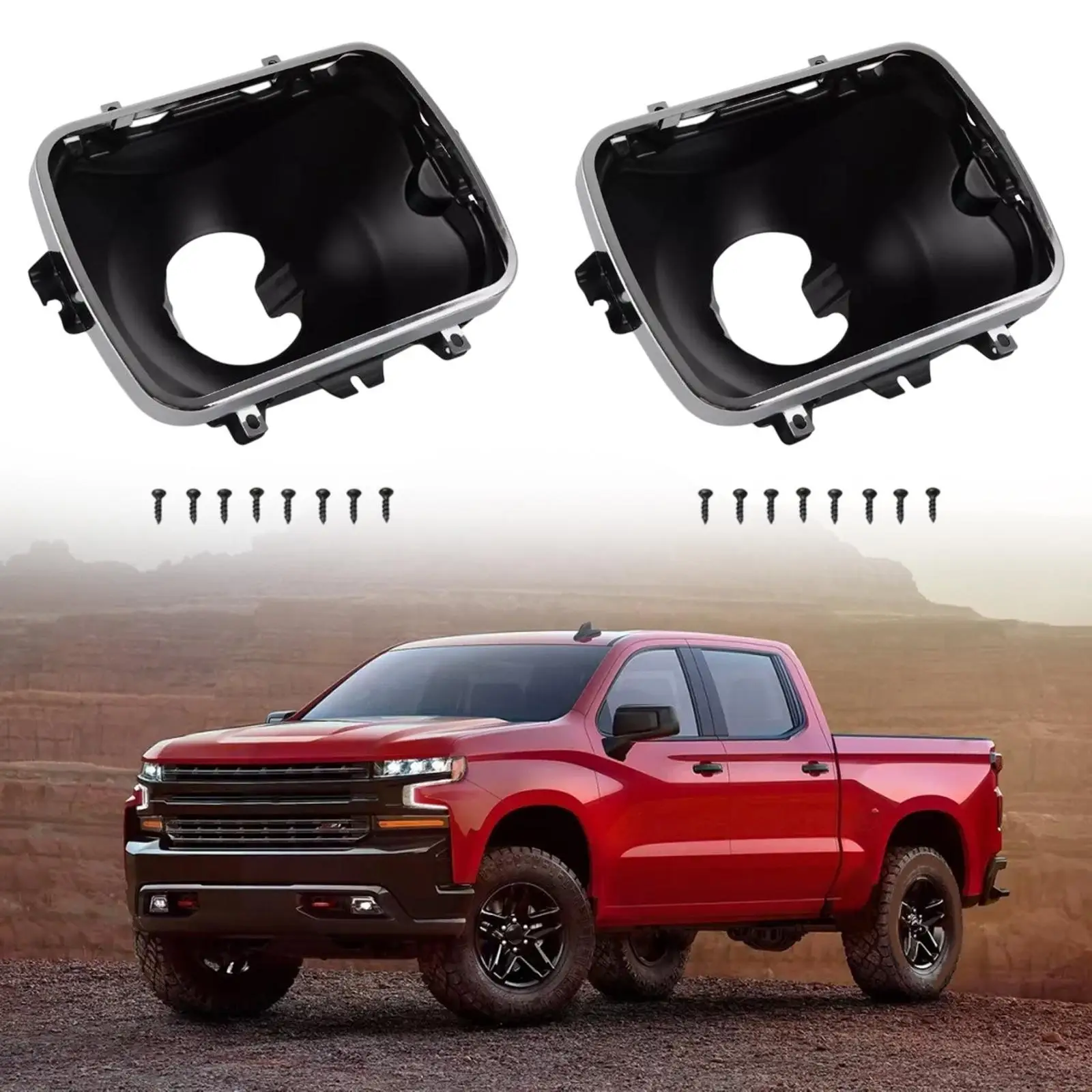 

Комплект ковша для фар из 2 предметов 5969466 Портативный левый и правый для Chevy