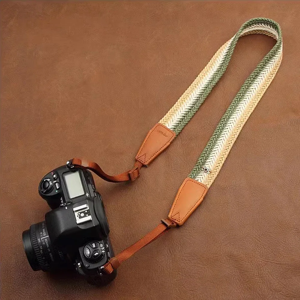 Universal Classic Woven Camera Strap Adjustable Length Micro Single Camera Neck Strap Digital SLR Camera Lanyard Shoulder Straps