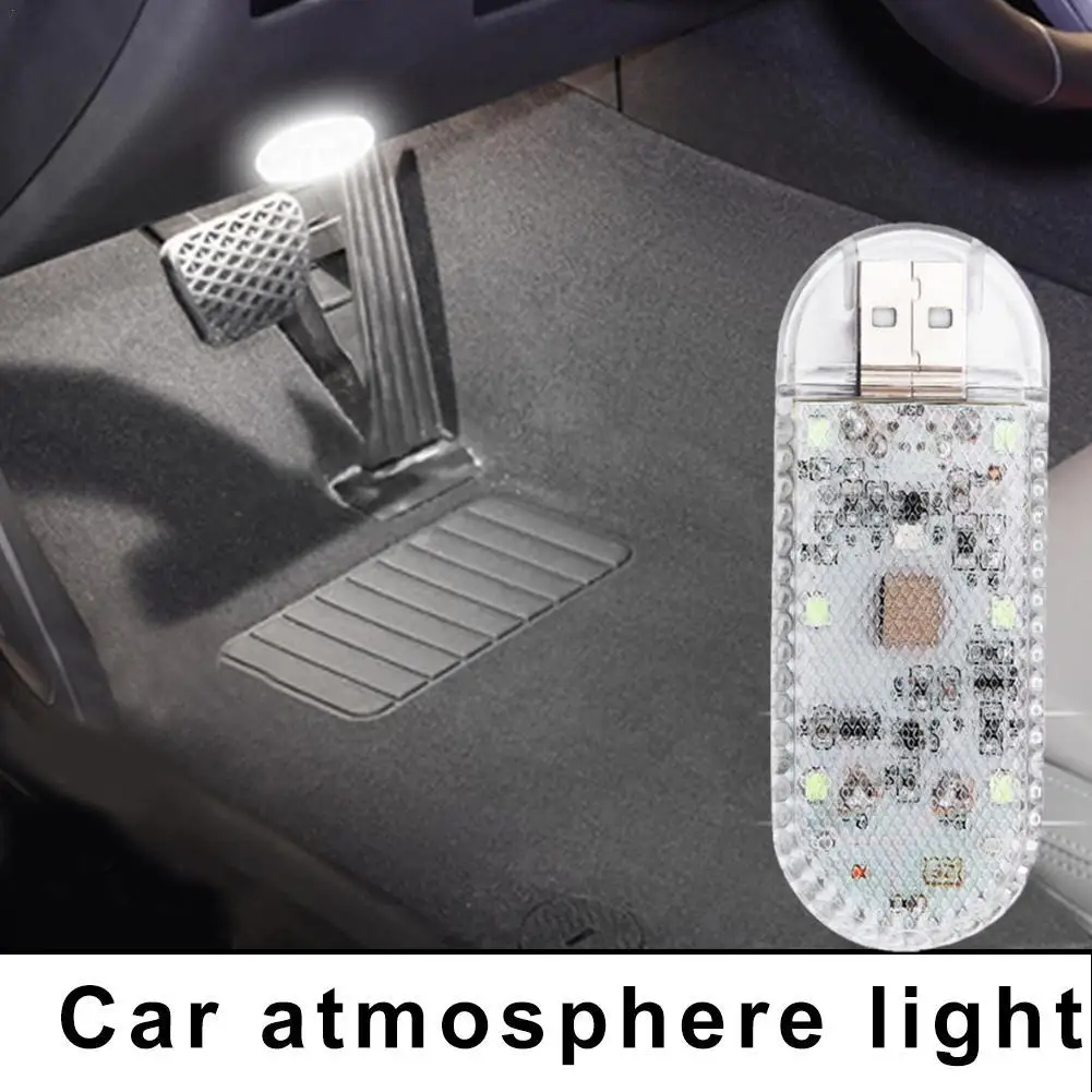 LED Touch Light Mini Wireless Car Interior Lighting Auto Roof Ceiling Reading Lamp For Door Foot Trunk Storage Box Charger ﻿