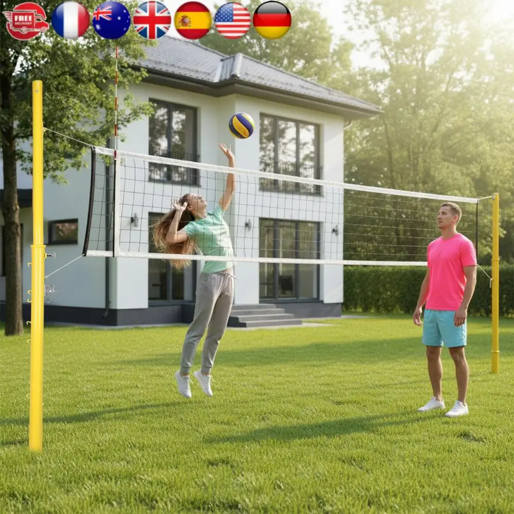 

Регулируемая по высоте (от 1,5 м до 2,4 м) стойка для бадминтонной сетки с креплением в грунт для взрослых, стадионов и садов