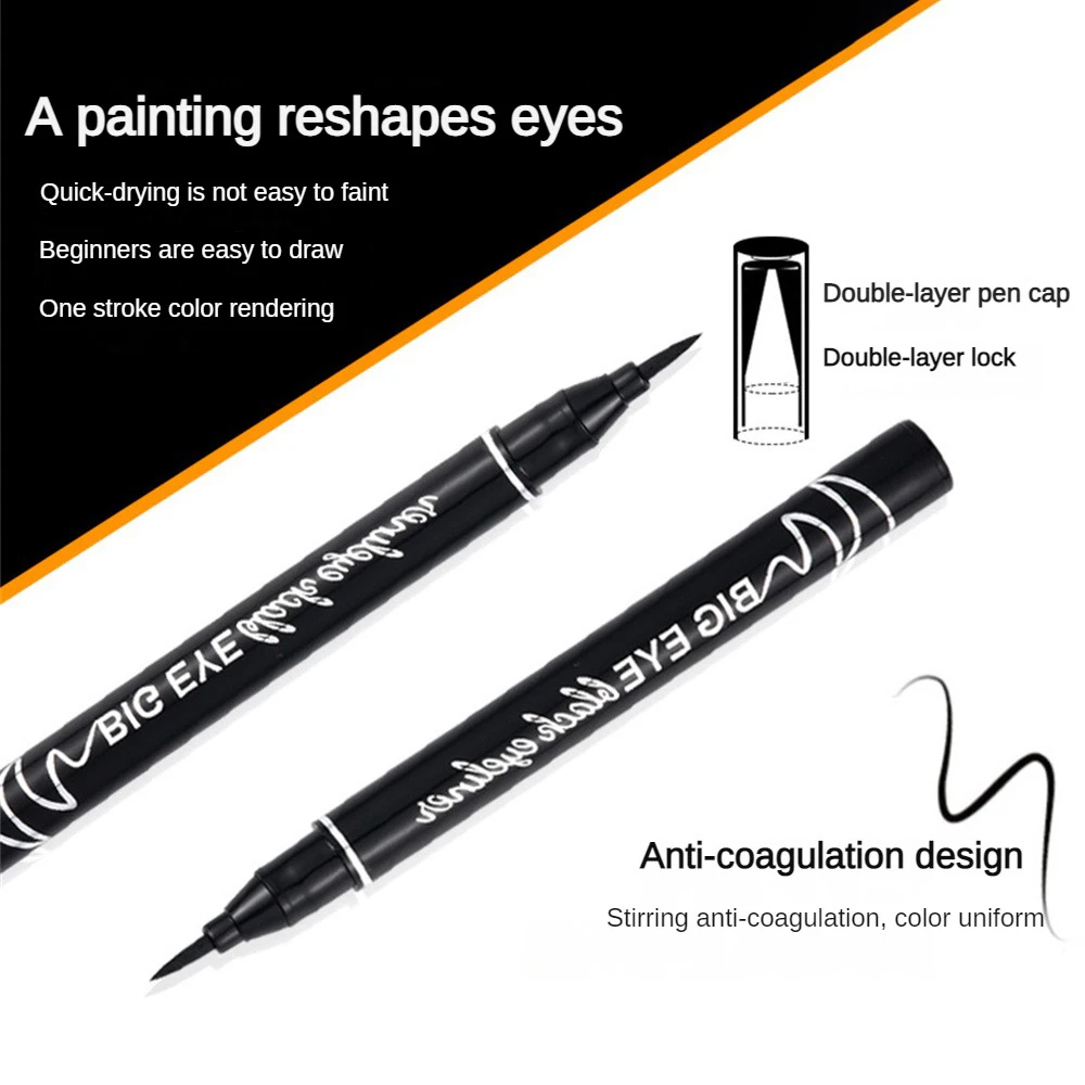 Flüssiger Eyeliner Pen Newbie Make-up leicht auftragen nicht verschmierter Eyeliner Eyeliner schnell trocknender Eyeliner schweiß fest dauerhaft glatt