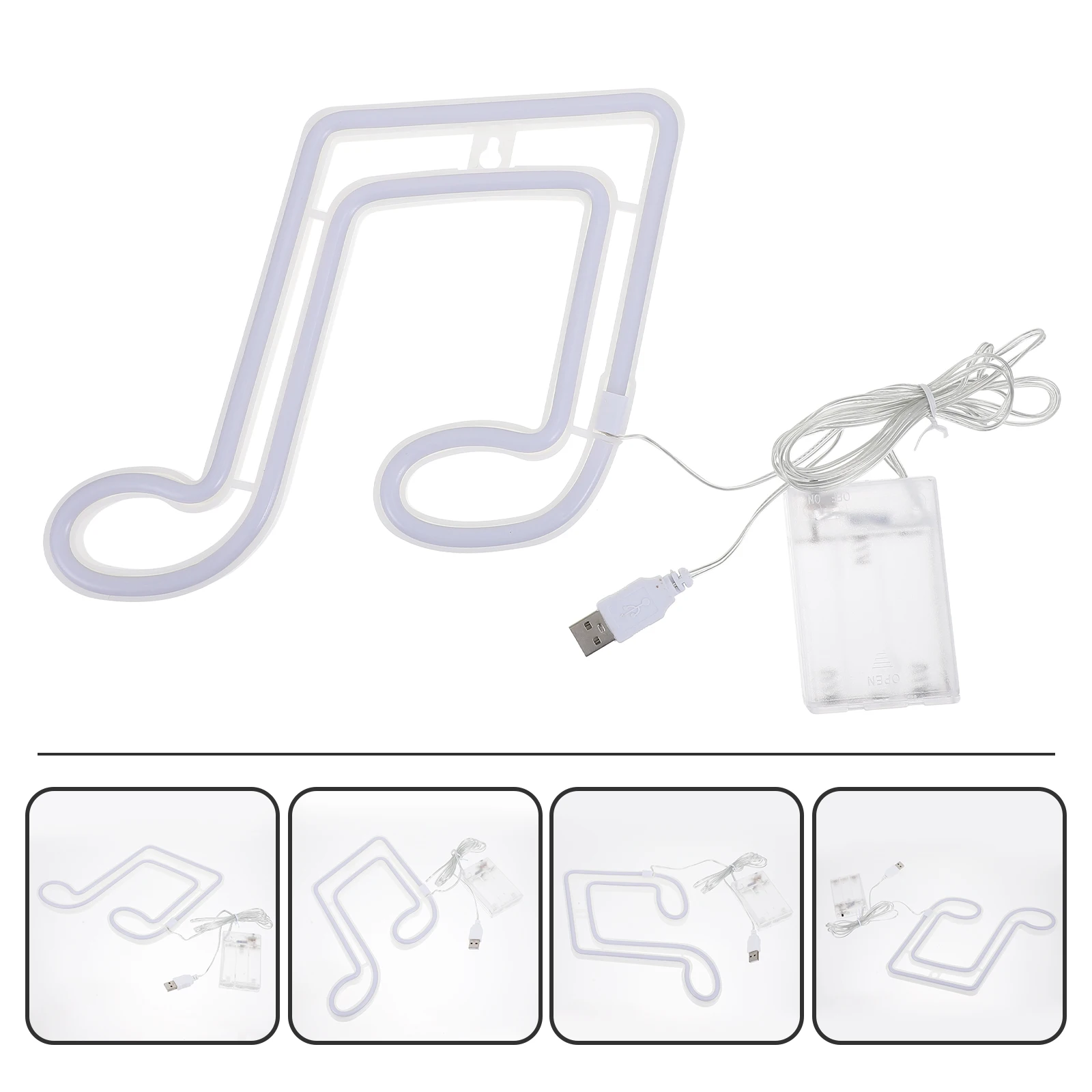 

1pc Note Shape Neon Light Lamp Creative Led Night Light For Bedroom Decorative Room Bedside Party Festival Atmosphere Bar