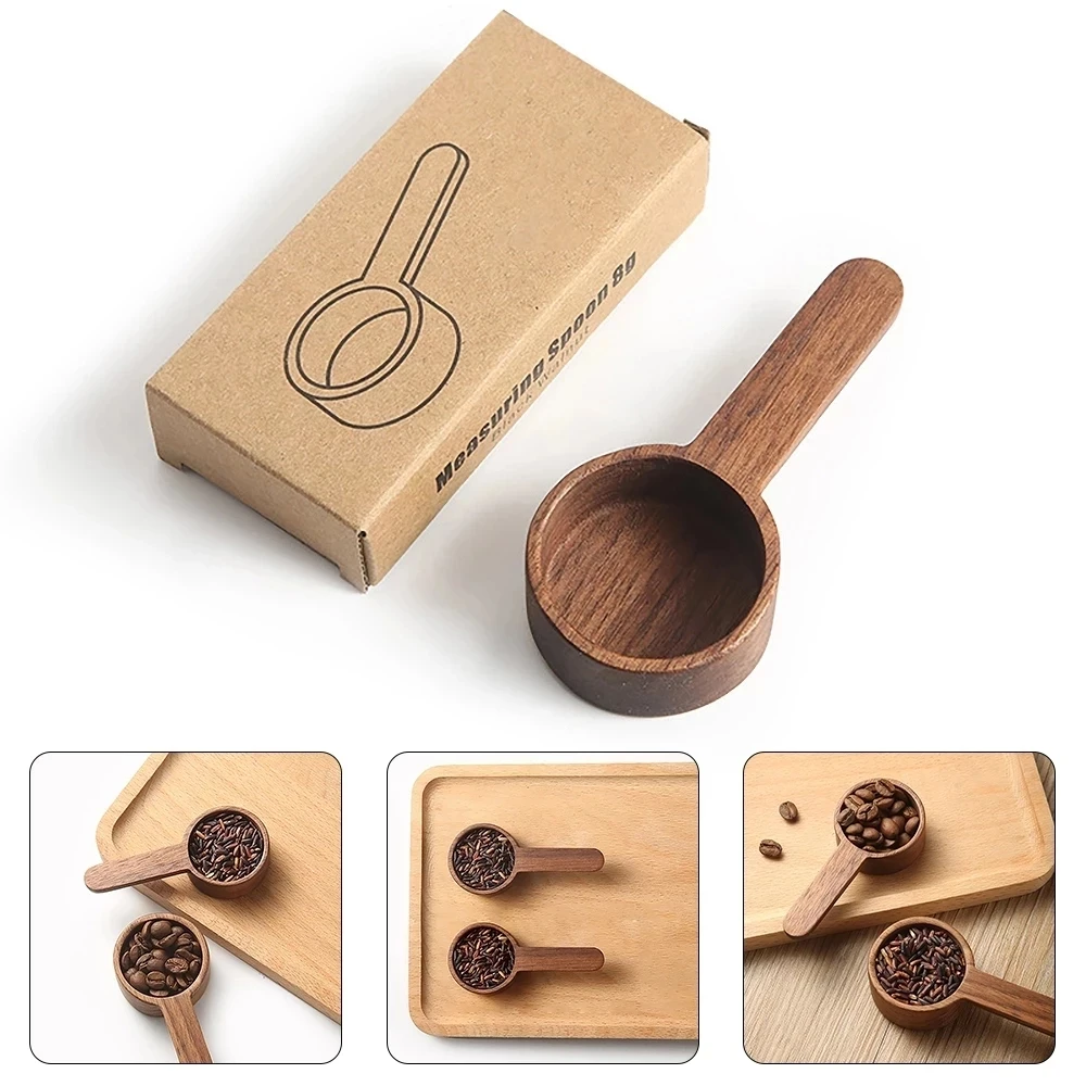 Wooden Measuring Spoon Set Kitchen Measuring Spoons Tea Coffee Scoop Sugar Spice Measure Spoon Measuring Tools for Cooking Home view 2