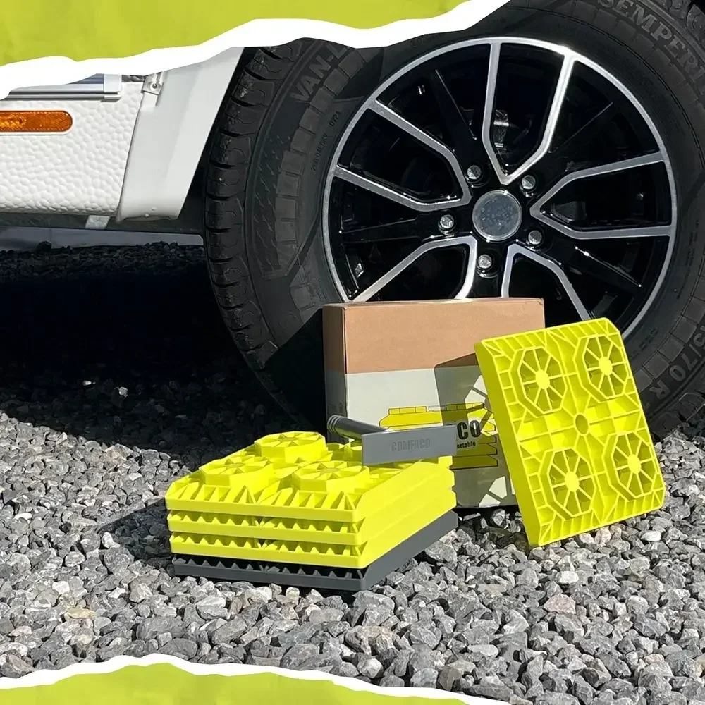 RV Leveling Blocks Heavy Duty for Leveling Single and Dual Wheelsand Jacks 8.4 x 8.4 Inch (Pack of 10)