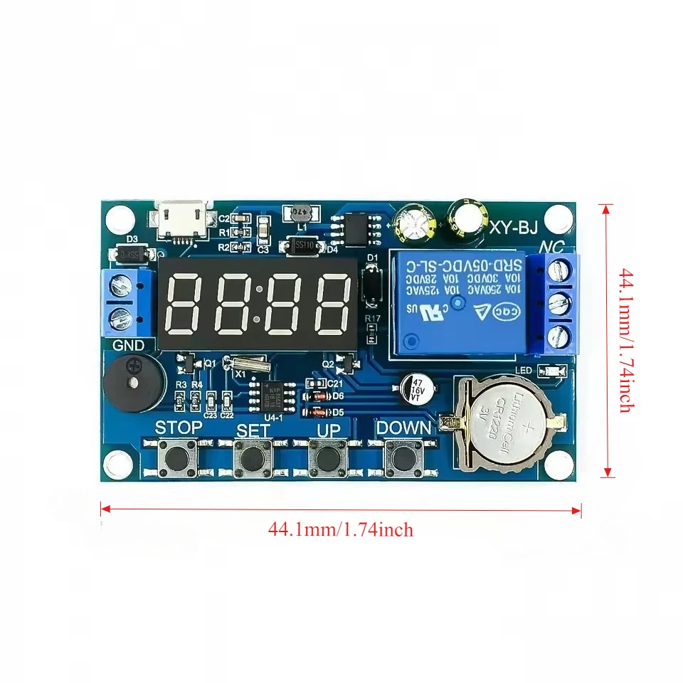 2pcs Real Time Relay Timer with Clock Synchronization 24H Programmable 5 Time Segments for Automatic Control