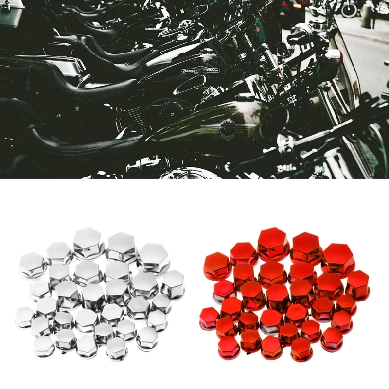 Motorcycle Screw Protective Bolt Caps 30Pcs Exterior Decoration Protecting Cover Motorcycle Modification Tool