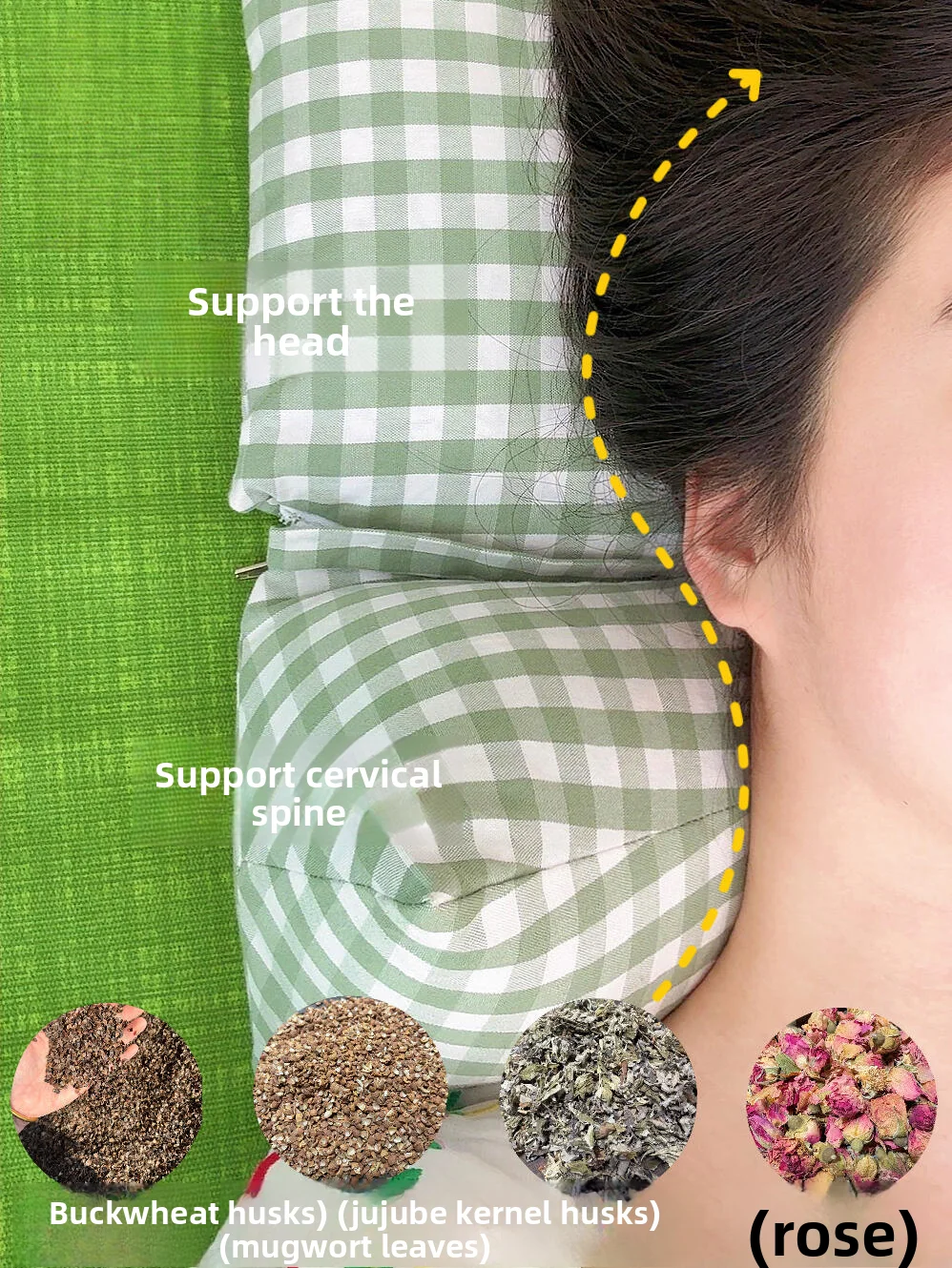 

Подушка для шеи из конопляных лузин и фиников, лечебная, для снятия усталости шеи и плеч