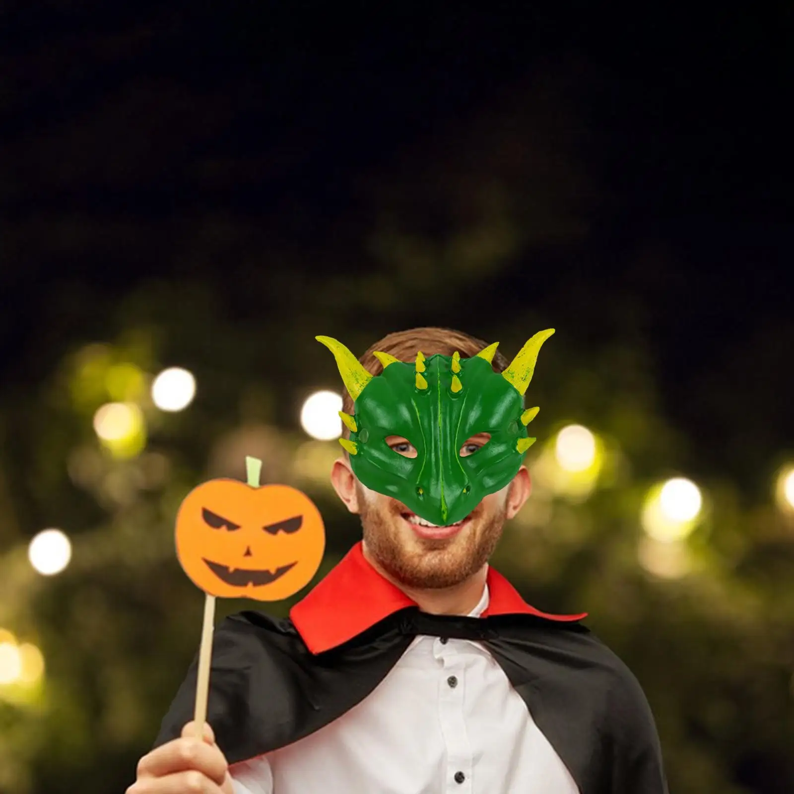 Dragon Face Mask for Kids Halloween Cosplay Carnival Masquerade Party Reusable Child Mask with Eye Cover for Boys Girls Fancy