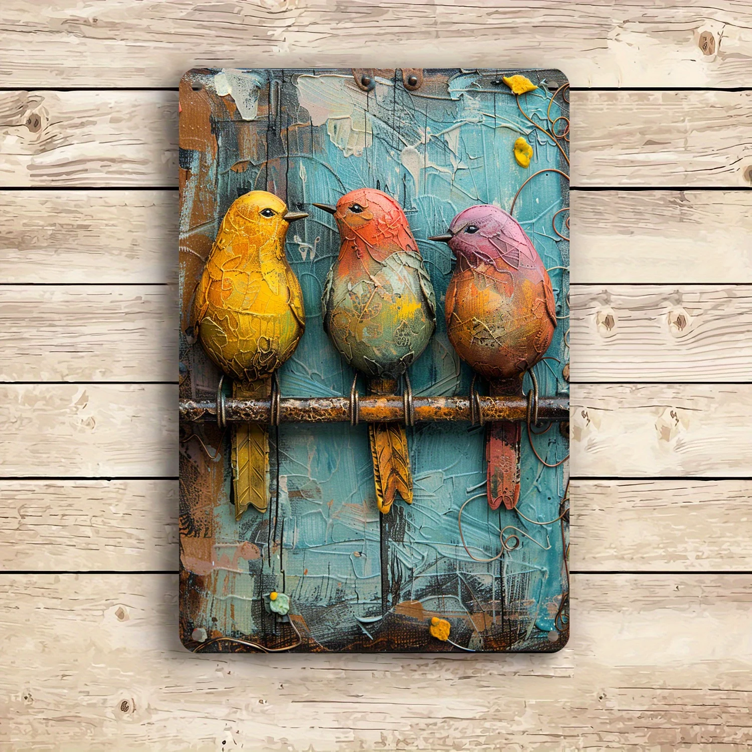 1PC Vintage Tin Bord Wall Art Iron Bird Standbeeld voor Home Kitchen Bar Club Coffee Shop Vintage Decoratief Bord - 12x18 inch