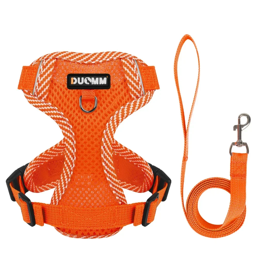 Reflective Breathable Dog Harness And Leash Set For Small Dogs_voghion.com