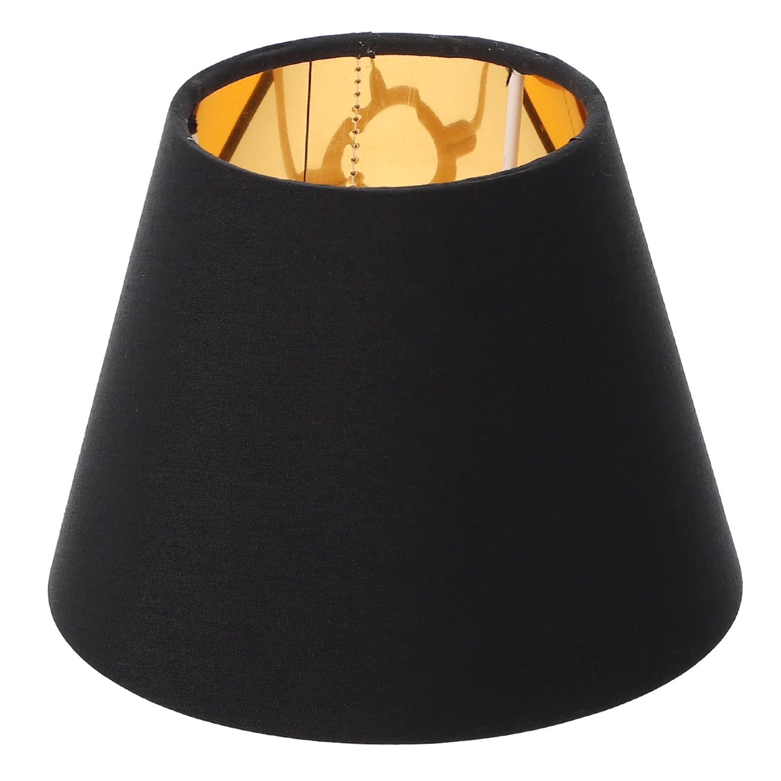 

Fabric Meson Lampshade E14 Cloth Replacement Black Gold Chandelier Decorative Home Hotel Soft Light Living Room