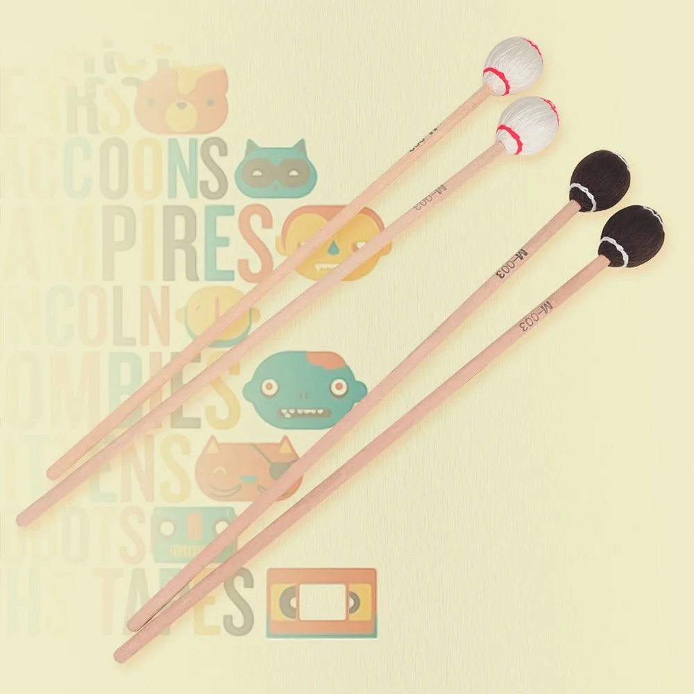 IRIN Drumstick Marimba Stick Percussion Mallets Xylophone Mallet Drum Sticks Maple Handle Percussion Instrument Accessories