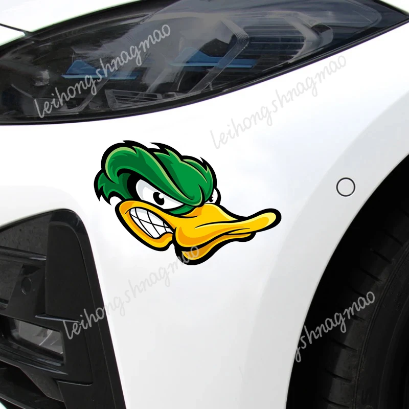 واط إتش إل #   غاضب بطة رئيس ملصقات السيارات الكمبيوتر المحمول ويندوز مصدات سيارة دراجة نارية الخدوش مغطاة ملصقات الفينيل