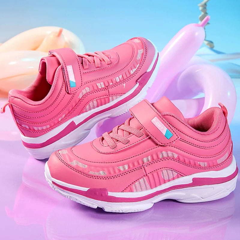 Zapatos para correr para niños, zapatillas informales de corte bajo con suela blanda y cómodas a la moda, zapatos deportivos antideslizantes para exteriores de otoño para niña