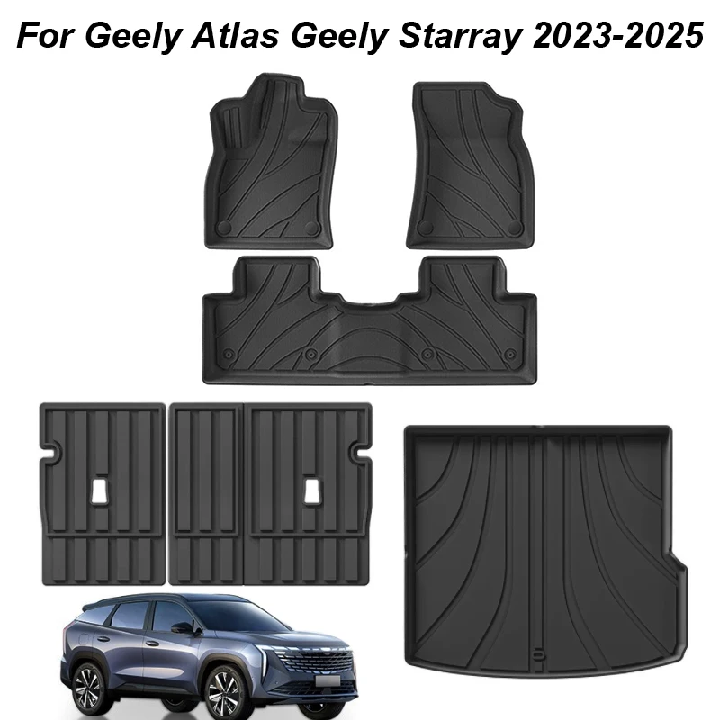 

for Geely Atlas Geely Starray BoYue L 2023 2024 2025 TPE Floor Mats All Weather Rear Cargo Liner Cargo Mats Accessories
