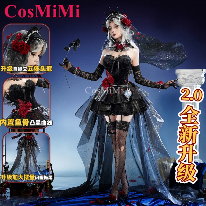 CosMiMi Ada Messmer/Masak Cosplay, kostum V identitas permainan malam abadi gaun elegan pesta karnaval pakaian bermain peran