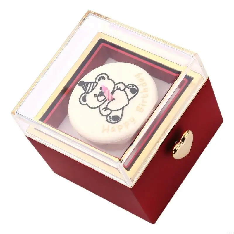 

Elegant Rotating Ring Box for Proposals and Surprises Holder Ring Case
