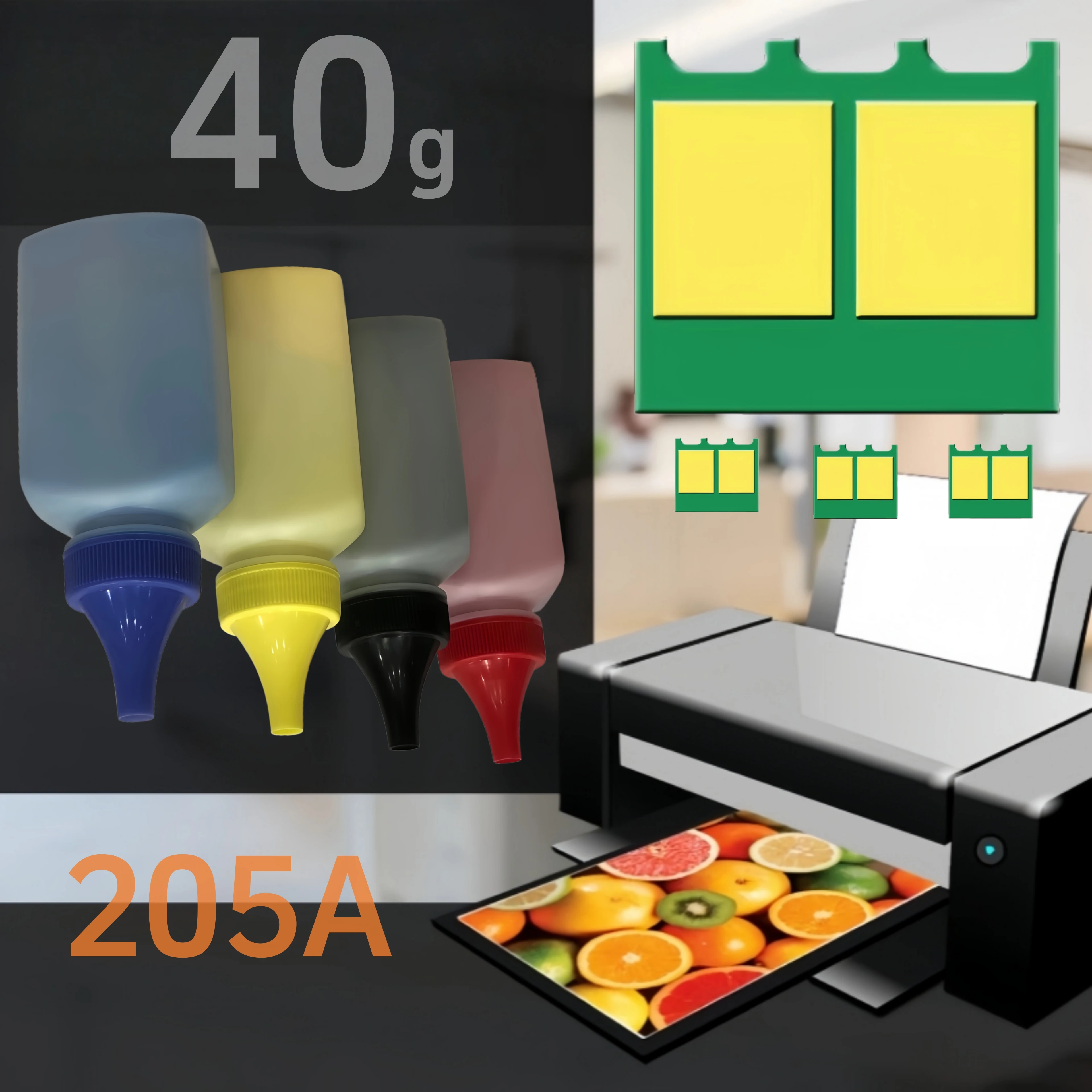 

Совместимый цветной тонер-порошок для принтера Hp CF530A CF531A CF532A CF533A 205A для принтера Hp LaserJet Pro 154 M154nw M180nw M180n