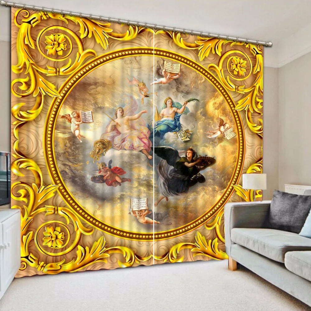 New Custom angel curtains 3D Beautiful home ddecorative home decor 3d curtains exterior house decor