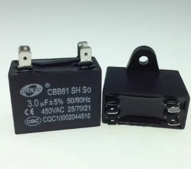 Piezas de aire acondicionado de 450V, condensador de arranque del Motor del ventilador, 1uF, 1,2uF, 1,5uF, 2uF, 2,5uF, 3uF, 3,5uF, 4,5uF, 5uF, condensador en forma de rectángulo
