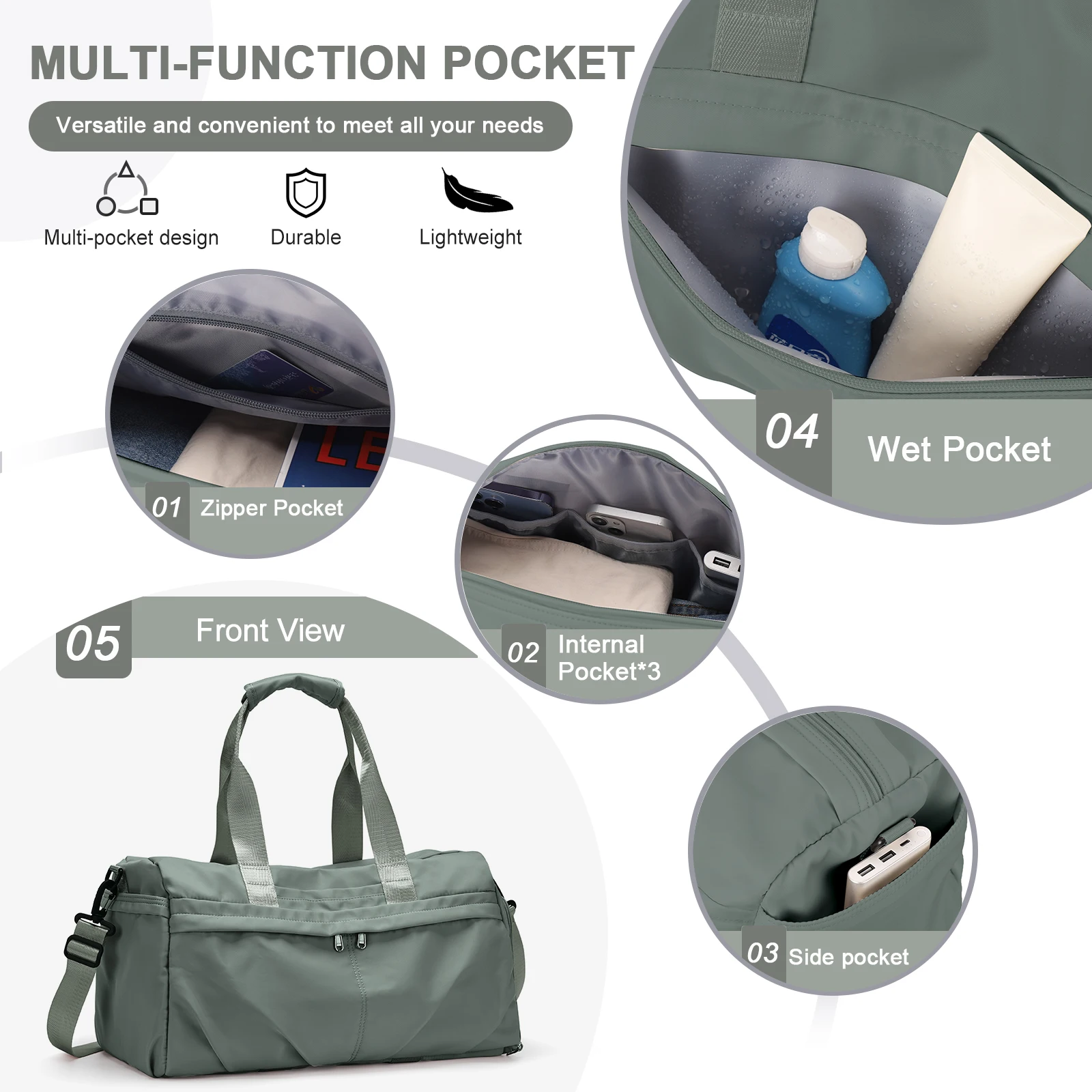 Large Capacity Folding Duffle Bag for Women Travel Bag Portable Weekend Bag Moving Overnight Luggage Hand Bag Sports Fitness Bag