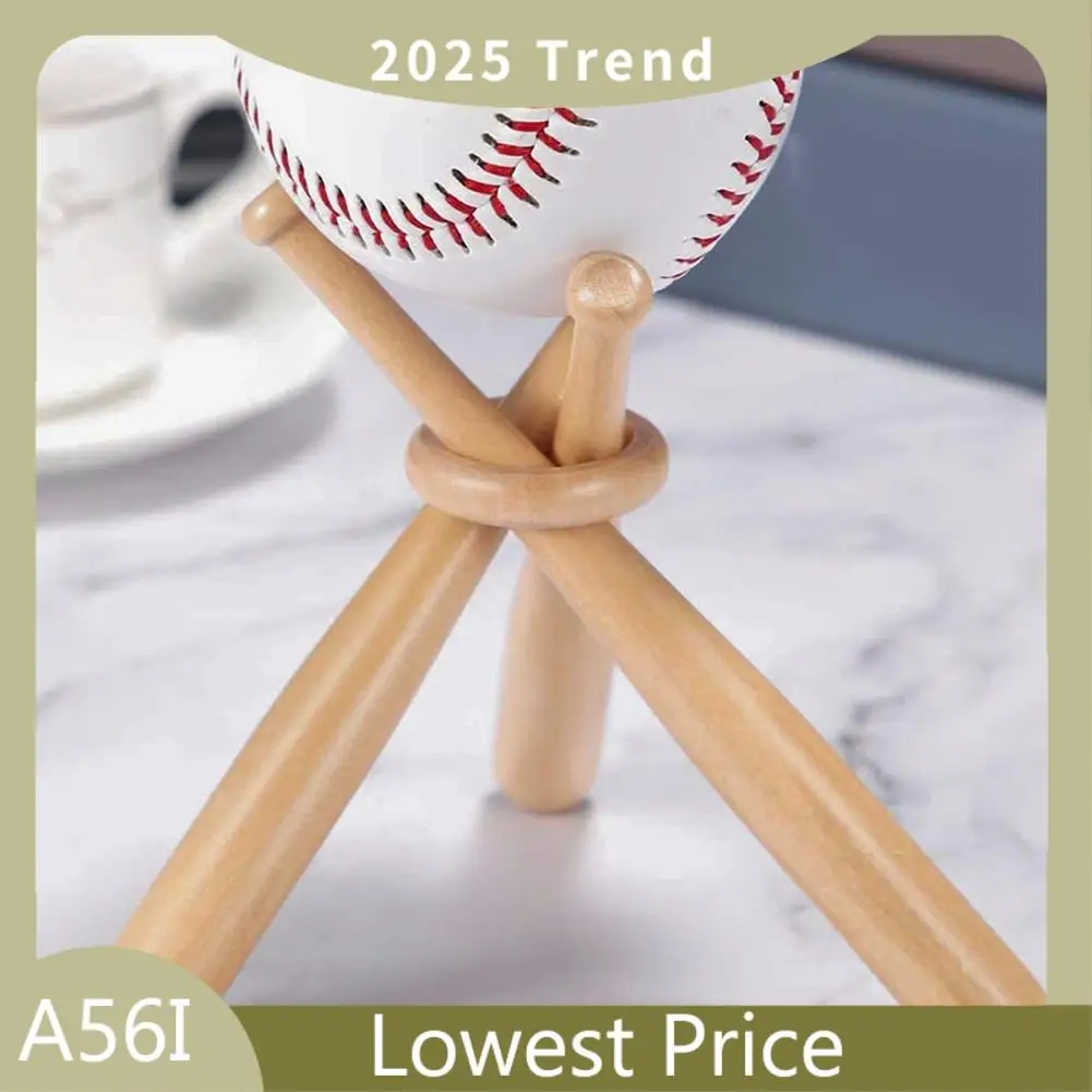 

ABDD 8 Sets Baseball Stand Baseball Holders For Balls Display Baseball Bat Wooden Display Stand Holder Display Baseball