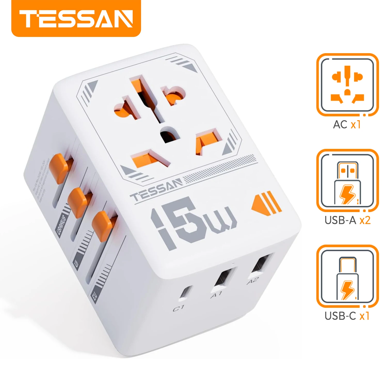 Tessan 15W Travel A…