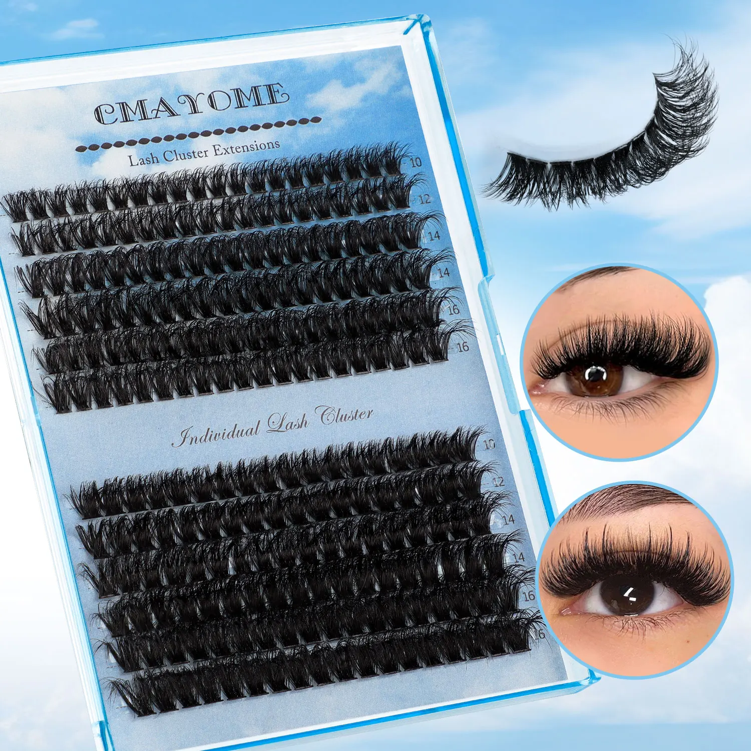 DIY False Eyelash Single Cluster Hot Melt Simulation Natural Thick Eyelash Self Grafting Color Version Beginner Eyelash