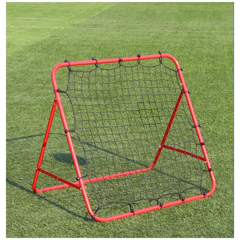 2025 Nuovo Arrivo 1m Rete di rimbalzo di calcio Telaio pieghevole rosso Rete durevole per allenatori di giocatori di calcio sul terreno di allenamento in cortile