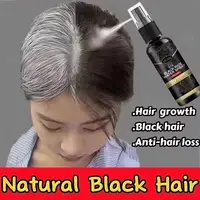 Suero para tratamiento del cabello gris y blanco, cubierta de cabello blanco a negro, Spray reparador de Color Natural, anticaída, restauración del cabello, cuidado del cabello saludable
