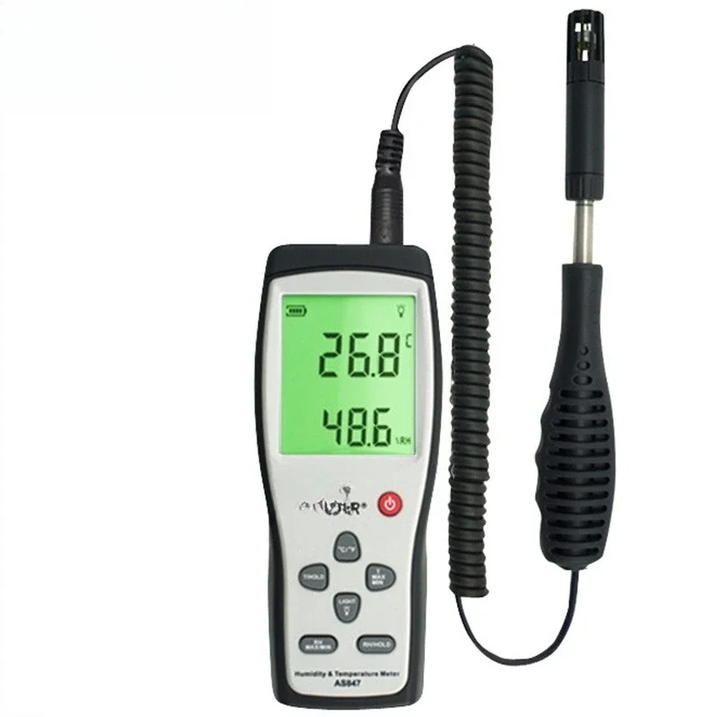 K type probe temperature and humidity meter AS847/837/817 industrial digital temperature and humidity detector