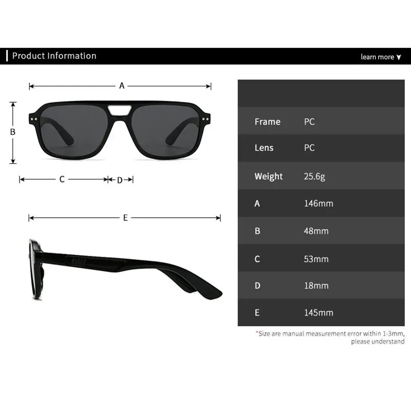 Classic Rivet Flat Top Square Sunglasses Women For Men Luxury Brand Designer Vintage Sun Glasses Popular Punk Travel Shade UV400 image 5