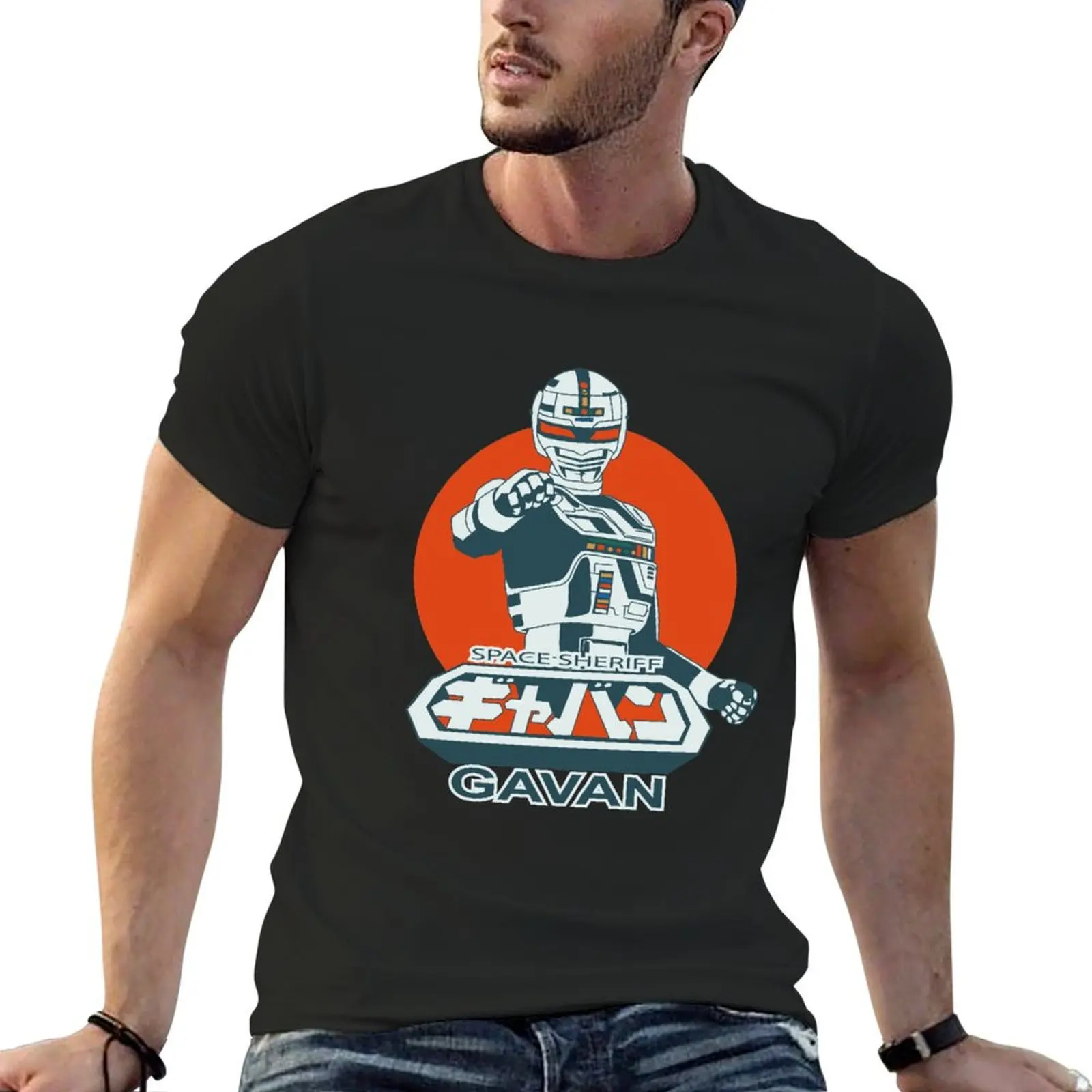 

Space Sheriff Gavan T-Shirt graphic shirts oversized summer top man clothes shirts men