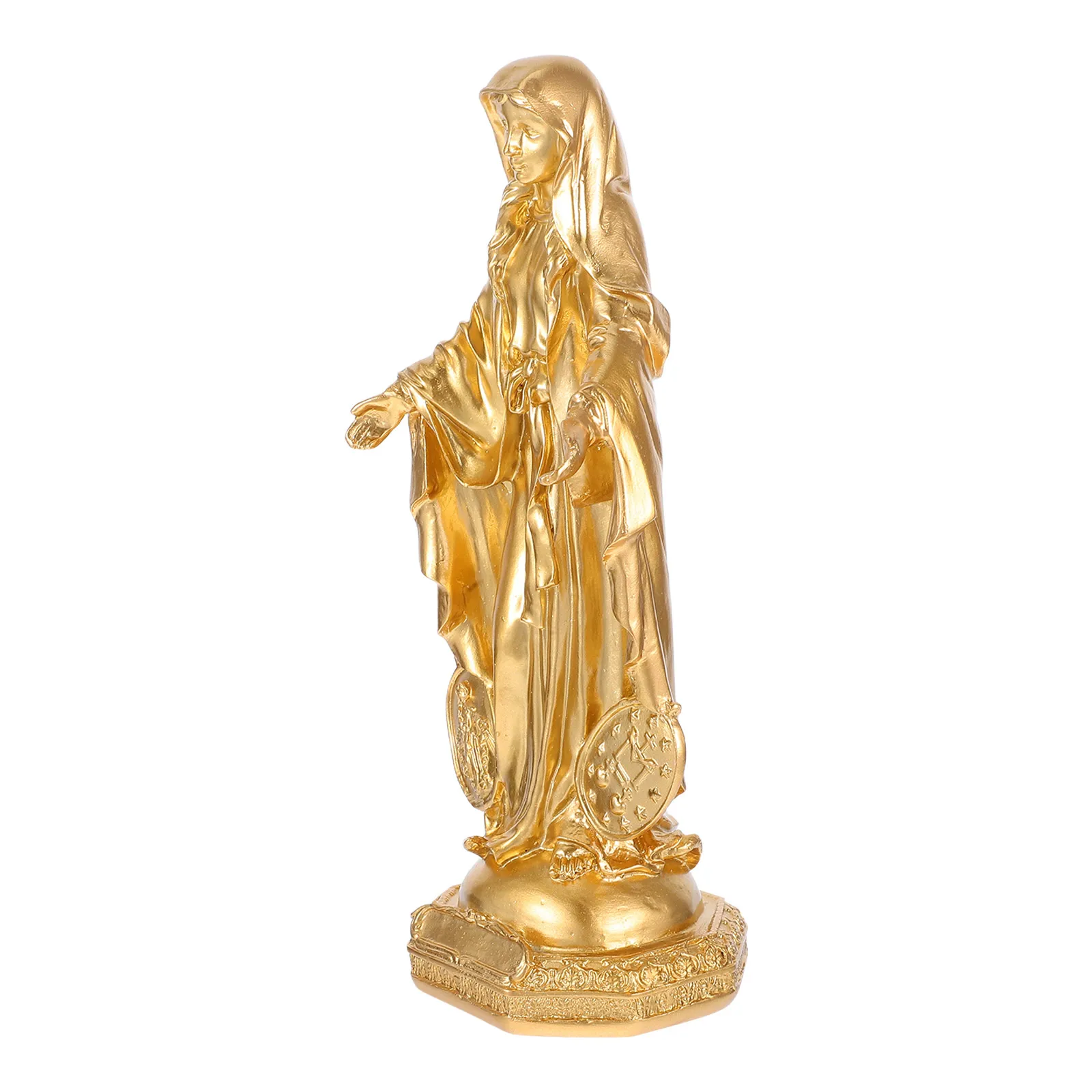 

Statue Home Decor Resin Craft Virgin Figurine Desktop Statue for Prayer Altar Car Interior Catholicism Ornament