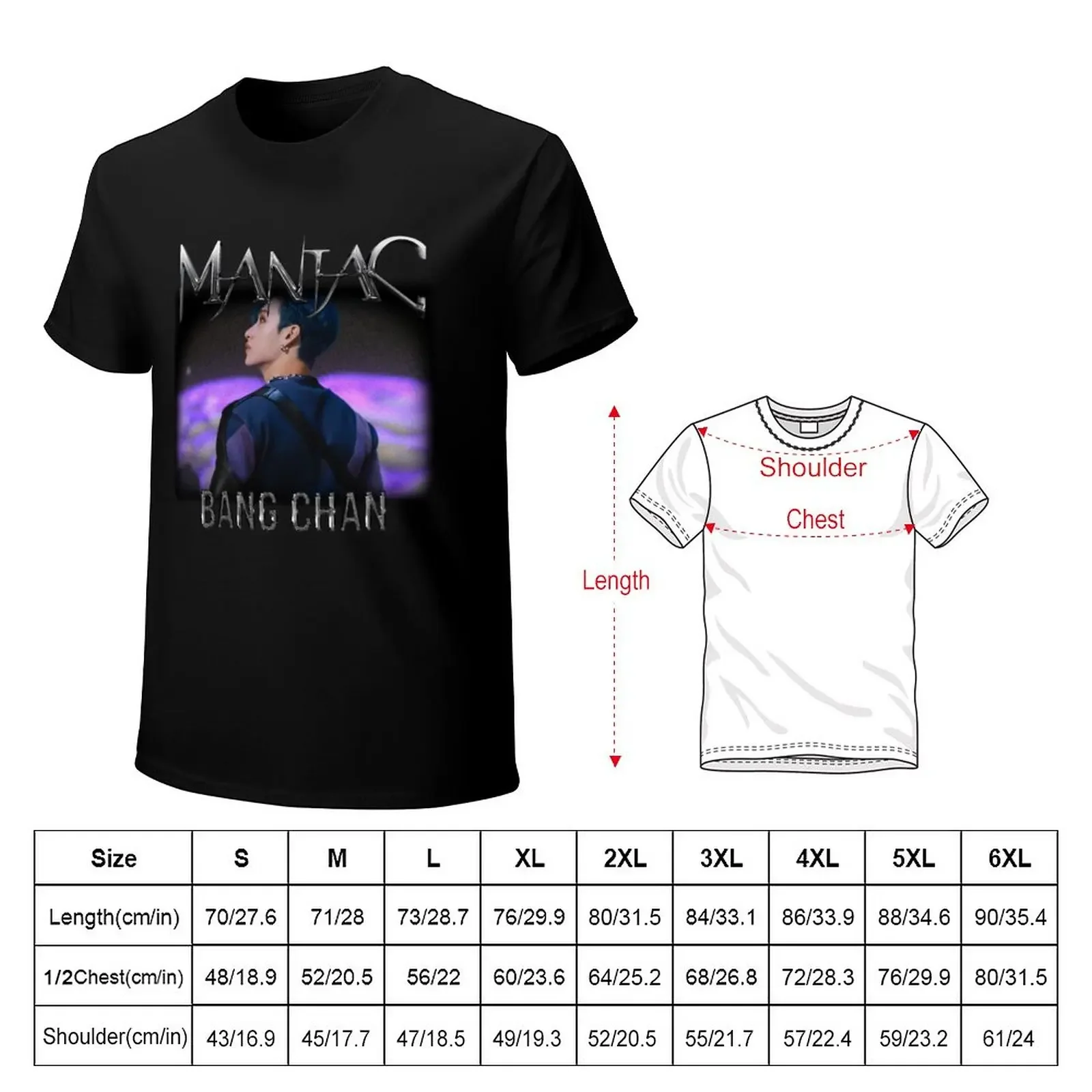 maniac skz - bangchan version T-Shirt shirts graphic tees summer top mens big and tall t shirts