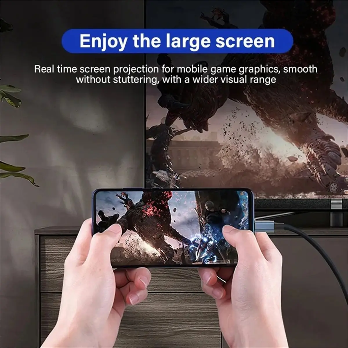 AA80 4K 30Hz TYPE C to -Compatible Cable USB C to HDTV Adapter -Compatible for TV Converter Conference Presentation