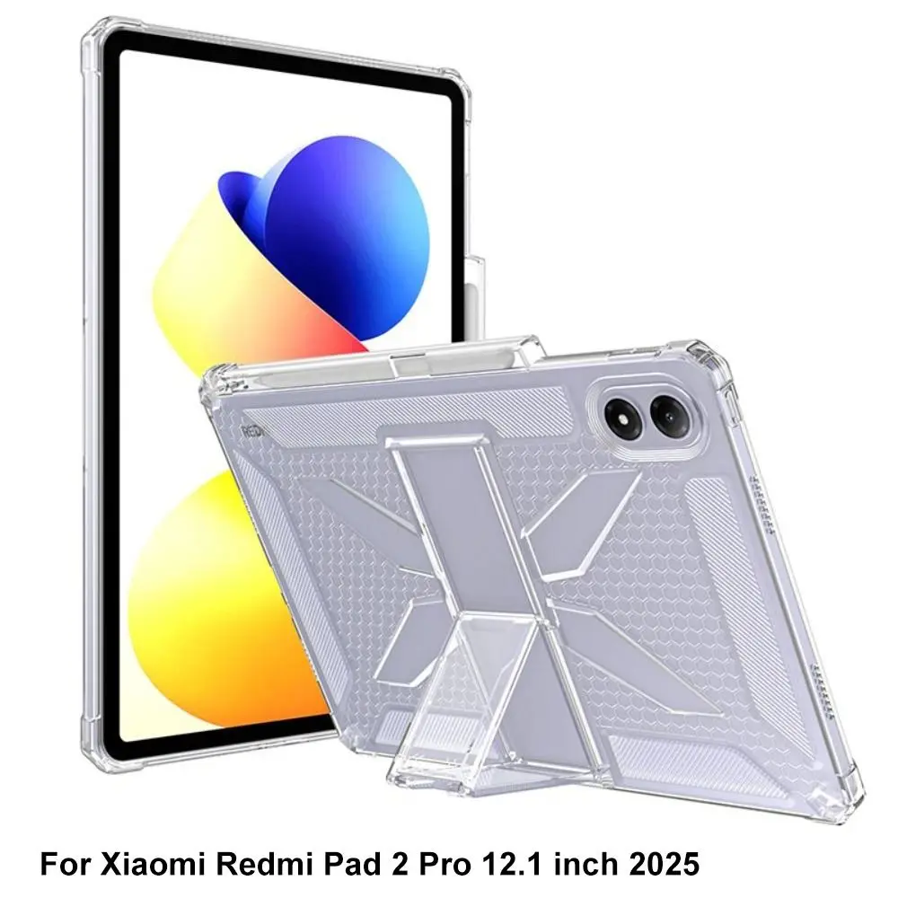 Anti-fall 12.1 inch Tablet Stand Cover Scratch Resistant Shockproof Protective Case TPU for Xiaomi Redmi Pad 2 Pro 2025