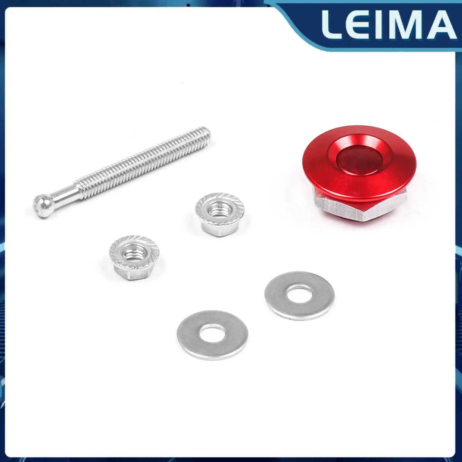 2x Universal Aluminum Bumper Quick Release Fasteners Kit for Car Trunk Fender Hatch Lid Engine Bonnet Lock Latch Clips Body Kits
