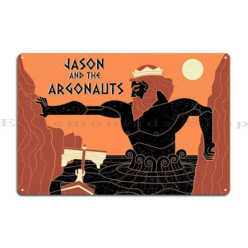 Jason And The Argonauts Metal Plaque Poster Painting Designing Wall Decor Club Club Tin Sign Poster