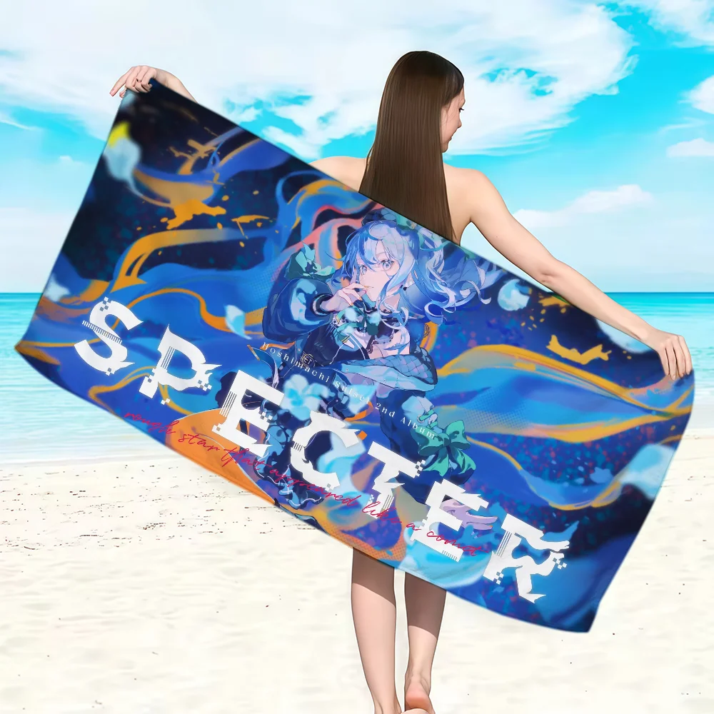 V-Singer Hoshimachi Suisei Towel Soft Lightweight Anti-Sand Large Beach Towel Quick-Drying Bath Sports Family