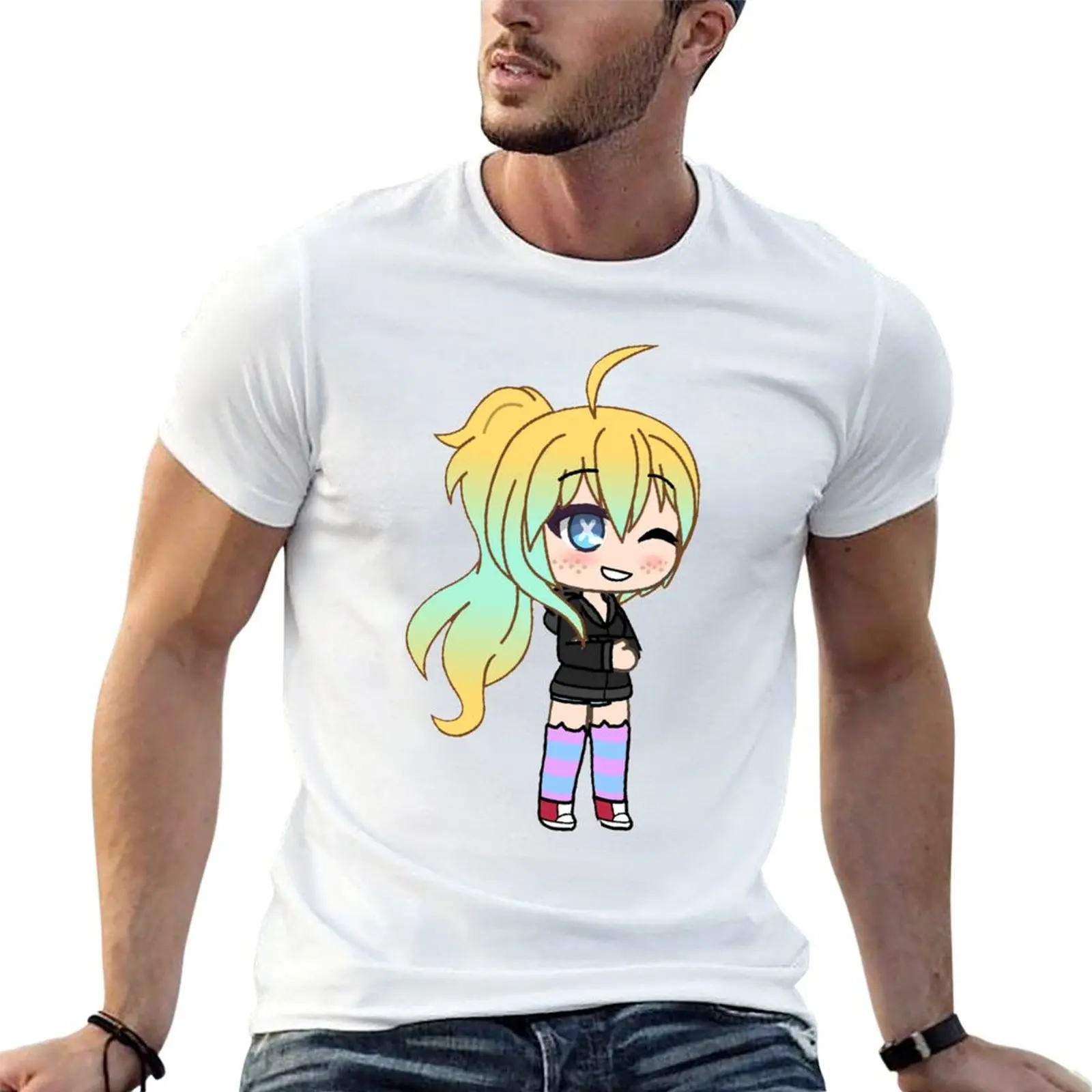 

Gacha Life Girl with Cute GLMM Gacha life series. T-Shirt t shirts for man slim fit man graphic t shirt T-Shirt