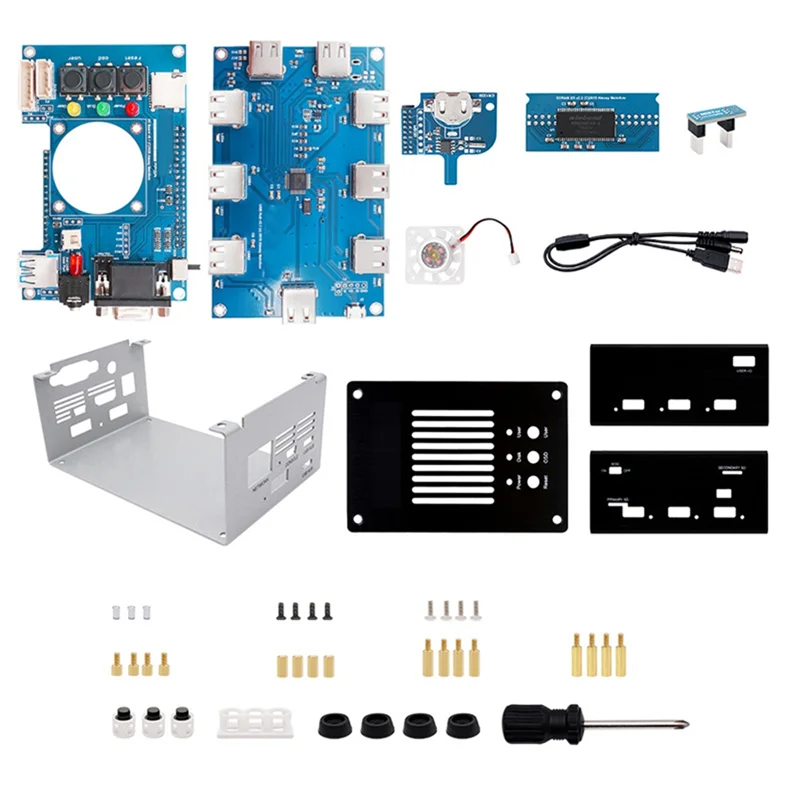 

L53A-For Mister FPGA 32MB Motherboard+USB Hub V2.1 With DIY Metal Case Kit For Terasic DE10-Nano Mister FPGA