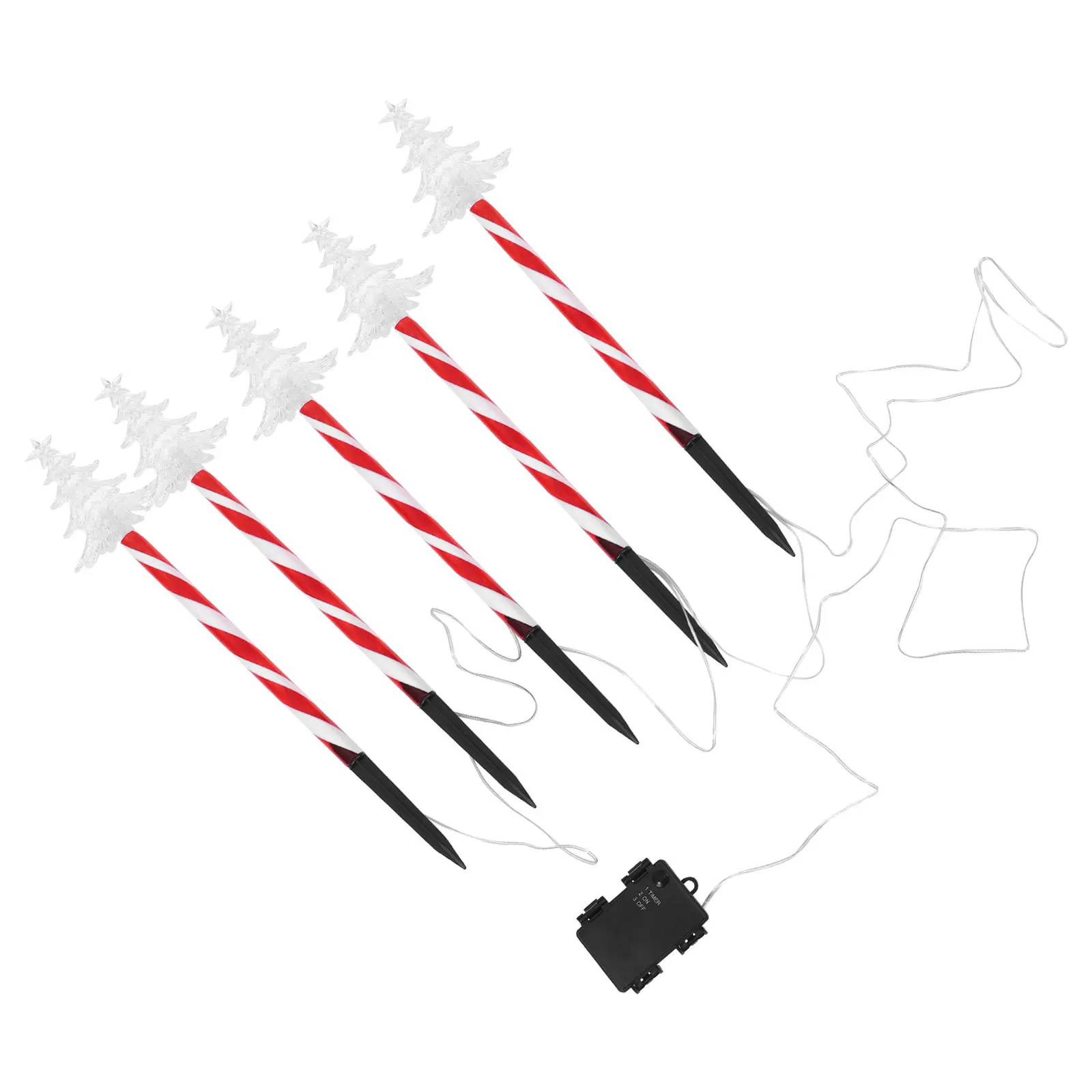 1 مجموعة عيد الميلاد قصب أضواء المسار تعمل بالطاقة الشمسية في الهواء الطلق مصباح الحديقة شجرة عيد الميلاد ضوء الحلوى عيد الميلاد الديكور مقاوم للماء