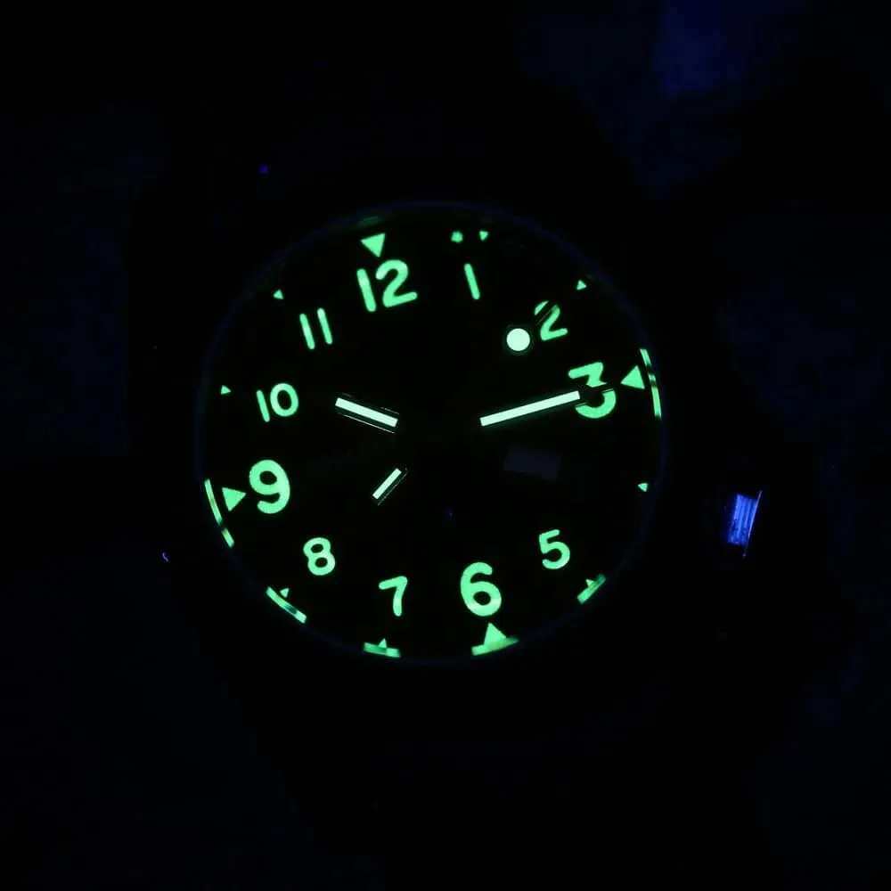 BODERRY Men Automatic Watch 40MM Pliot Bronze Mechanical Wristwatch 100m Waterproof Sapphire C3 Luminous