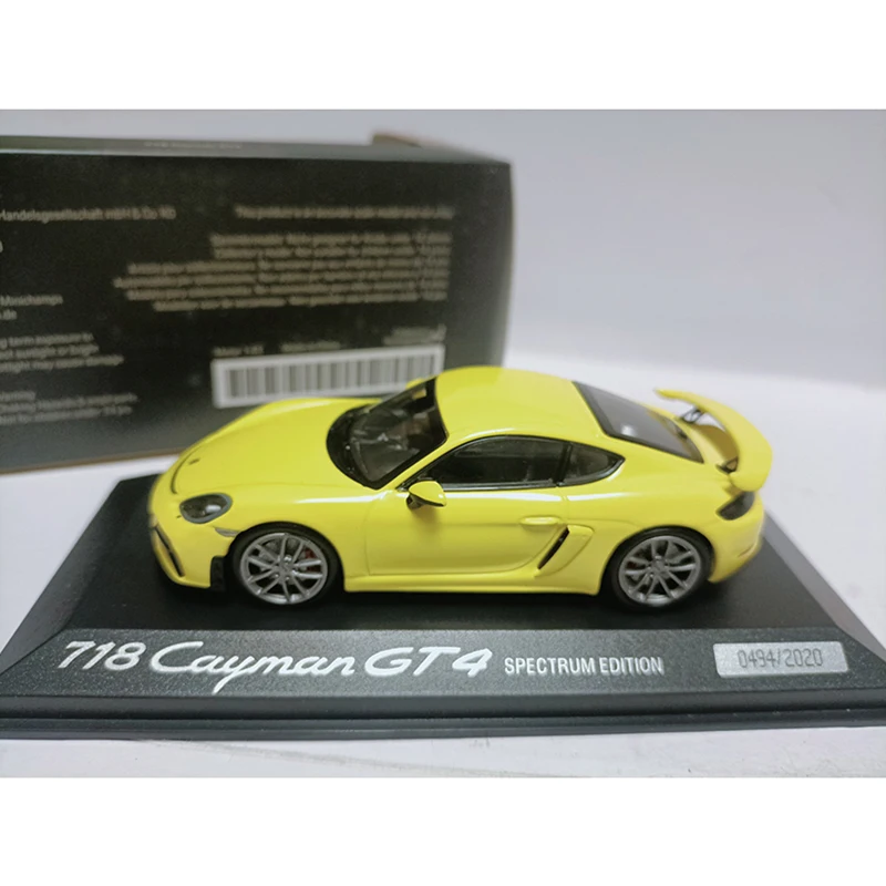 Minichamps escala 1:43 718 cayman gt4 liga modelo de carro clássico adulto lembrança presente decorações exibição estática