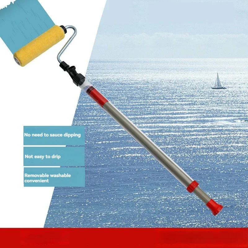 

No Leakage Telescopic Latex Paint Roller Brush Machine Latex Paint Wall Brushing Artifact Wall Paint Roller Tool