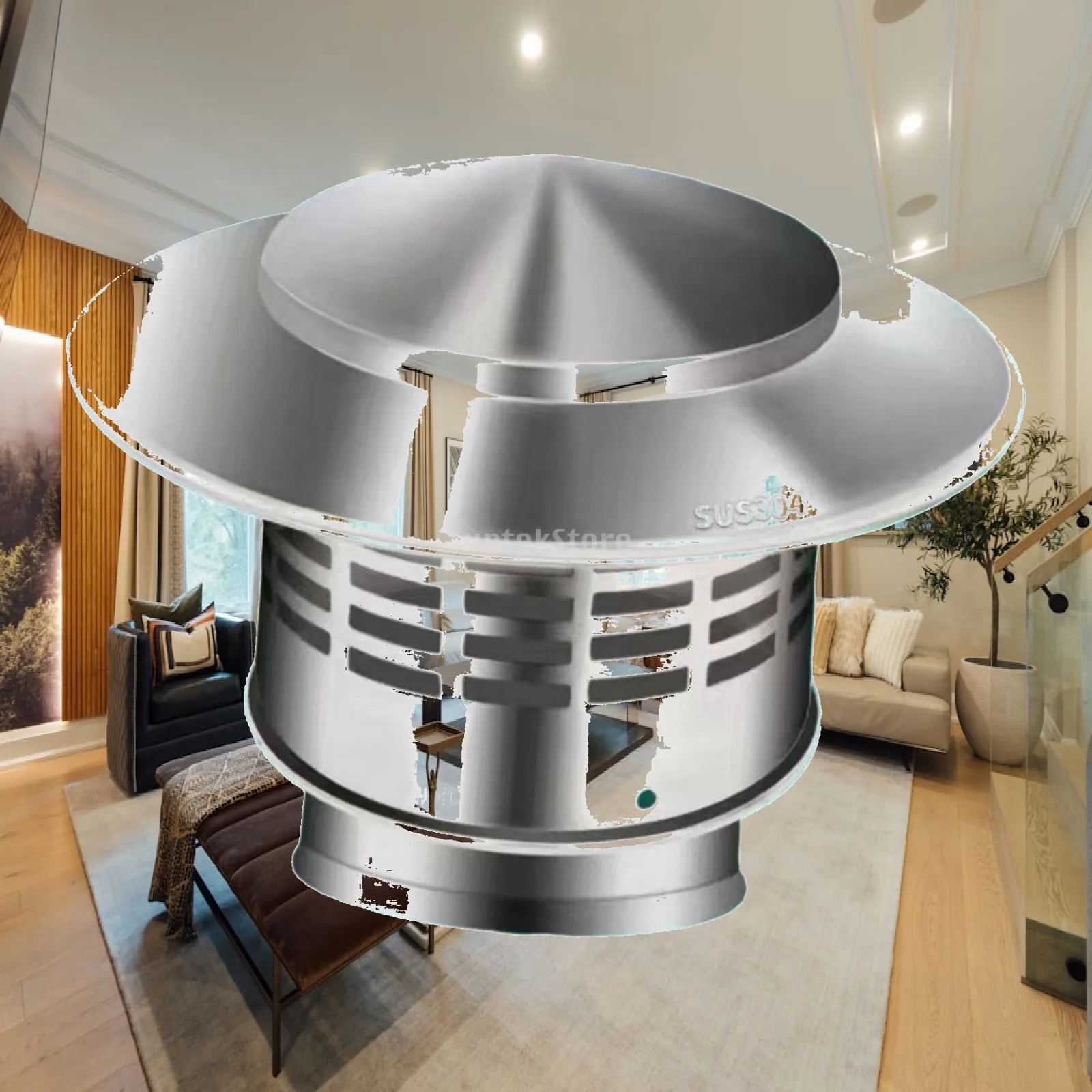 Roof Vent Cap Pipe Cap Rain Resistant Vent Cover Snow Dust Protection Chimney Cap Chimney Flue Cover Rain Cover for Outdoor